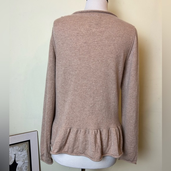 Sundance Cardigan Sweater Size L Peanut Color Long Sleeve Button 100% Cashmere - Picture 5 of 9